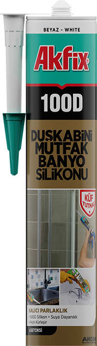 AKFİX 100D DUŞKABİNİ MUTFAK BANYO SİLİKONU